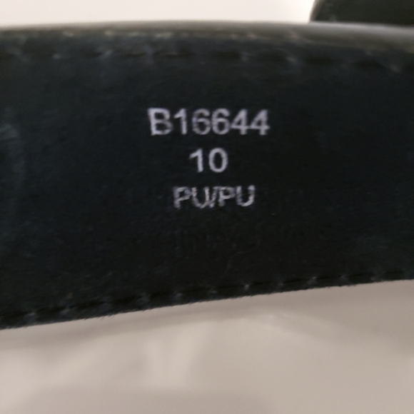 Alexie Marcoux Vegan Black Belt Rhinestone Rectangle Buckle Woman Small - Picture 6 of 9